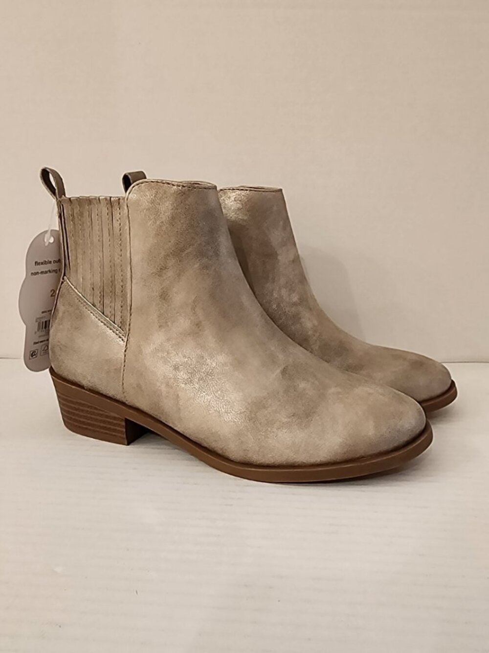 New Wonder Nation Ankle Boot - Taupe - Girls size 2